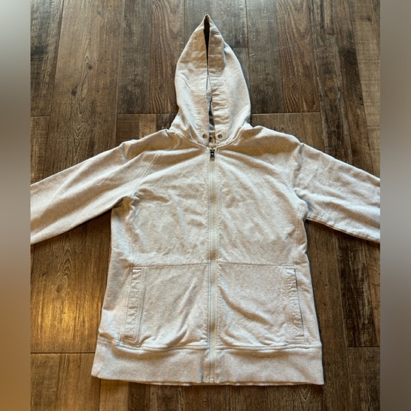 Lululemon Split Hoodie Heathered Light Grey Size 10 - Picture 3 of 5